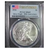 2016 American Silver Eagle PCGS FS MS69