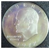 SILVER 1972-S IKE Dollar in U.S. Mint Holder & BOX