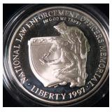 1997 SILVER Law Enforcement Dollar, PROOF