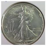 1943-S Silver Walking Liberty Half Dollar, $12.35