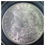 1921 Silver Morgan Dollar, very nice