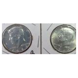 TWO (2) Silver 1964 Kennedy Half Dollars, $26.70