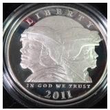 2011 SILVER U.S. Army Dollar, PROOF