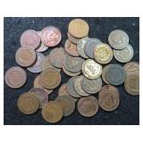 Thirty-Six (36) Indian Head Cents