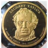 2009-S Proof Zachary Taylor Dollar