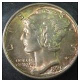 1936 Silver Mercury Dime MS FB