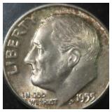 1955 Silver Roosevelt Dime
