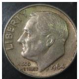 1964 Silver Roosevelt Dime