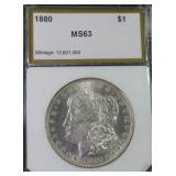 1880 Silver Morgan Dollar PCI MS63