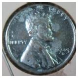 1943-D Steel Cent, AU-BU Proof Like, Nice