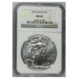 2014 American Silver Eagle NGC MS69