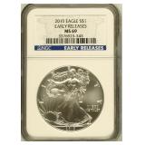 2010 American Silver Eagle NGC MS69 ER $50