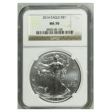 2014 American Silver Eagle NGC MS70