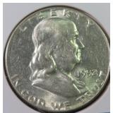 1952 Silver Franklin Half Dollar, Melt Value $12