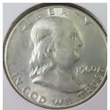 1960 Silver Franklin Half Dollar, Melt Value $12