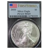 2010 American Silver Eagle PCGS MS69 FS $66