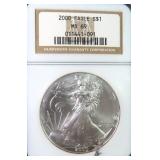 2000 American Silver Eagle NGC MS69 $85