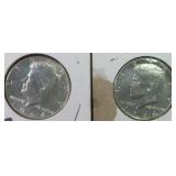 TWO (2) Silver 1964 Kennedy Half Dollars, $26.70