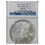 2013 American Silver Eagle NGC MS70 ER