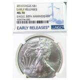 2016 American Silver Eagle NGC ER MS70