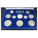 TEN (10) Silver US Coins in Display. $52.42 Melt