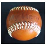 Bergino Souvenir Baseball. "My Hero"