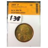 2005-P Sacagawea Dollar SGS MS70