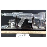 NO SHIP: AK-47 Vodka Decanter with Glasses