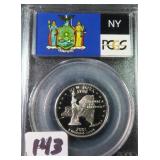 2001-S New York Quarter PCGS PR69DCAM