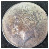 1923 Silver Peace Dollar, $25.01 Melt Value 4-15-