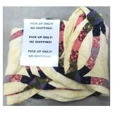 NO SHIP: Stained Quilt, Double Wedding Ring