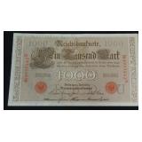 1910 1000 Reichs Bank Note