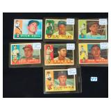 Seven (7) 1960 Topps Baseball Cards