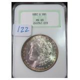 1882-O Silver Morgan Dollar, NGC MS63. OLD HOLDER!