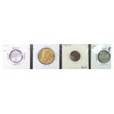 1936 Buffalo Nickel, Gold Plated 1976 JFK Half $,