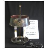 NO SHIP: Vintage Metal Lamp with Metal Shade