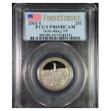 2011-S Gettysburg Quarter PCGS PR69DCAM First