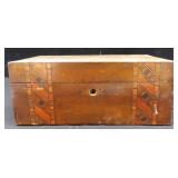 Victorian Inlaid Box, no key found.
