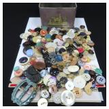 Vintage Tin full of Old Buttons