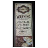 12"x5" Chocolate Tin Sign