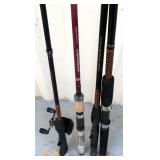 Four (4) Rods and One (1) Reel, NO SHIP