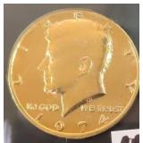 Gold Plated 1974 Kennedy Half Dollar
