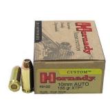 Twenty (20) Hornady 10mm 155gr XTP Custom #9122