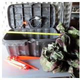 Plastic Tote with Camo Cover & Stakes