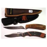 TWO (2) Browning Quail Forever Fixed Blades,