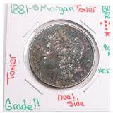 1881-S Toned Silver Morgan Dollar