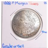 Toned 1888 Silver Morgan Dollar