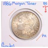 Toned 1886 Silver Morgan Dollar