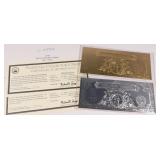 2001 Gold and Silver Certificates