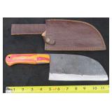 We Ship: Handmade Custom Cleaver with Sheath
